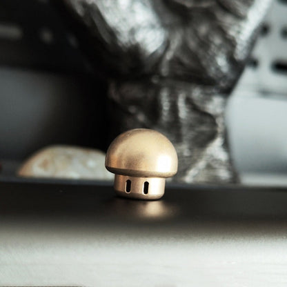 Mushroom Brass Umbrella Rope Knife Pendant