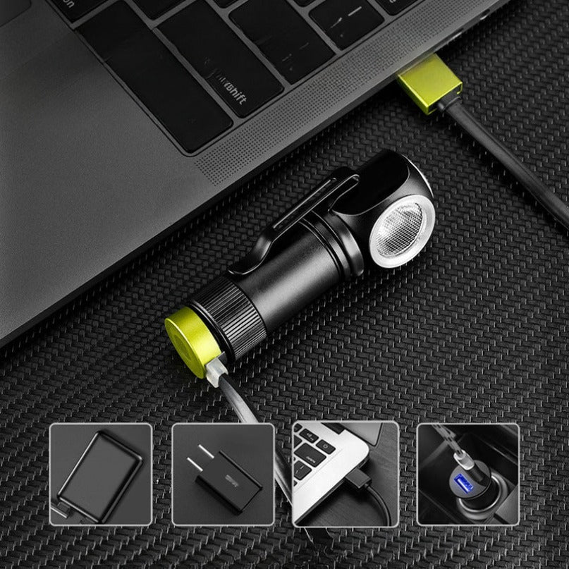 Aluminum Alloy Detachable Flashlight Headlamp Waterproof Night Fishing Torch Tool