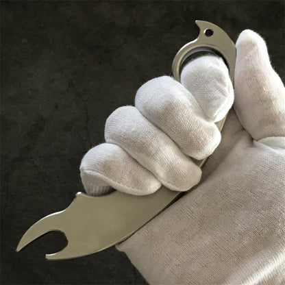 Stainless Steel EDC Tool Multifunctional Bottle Opener Outdoor Keychain Backpack
