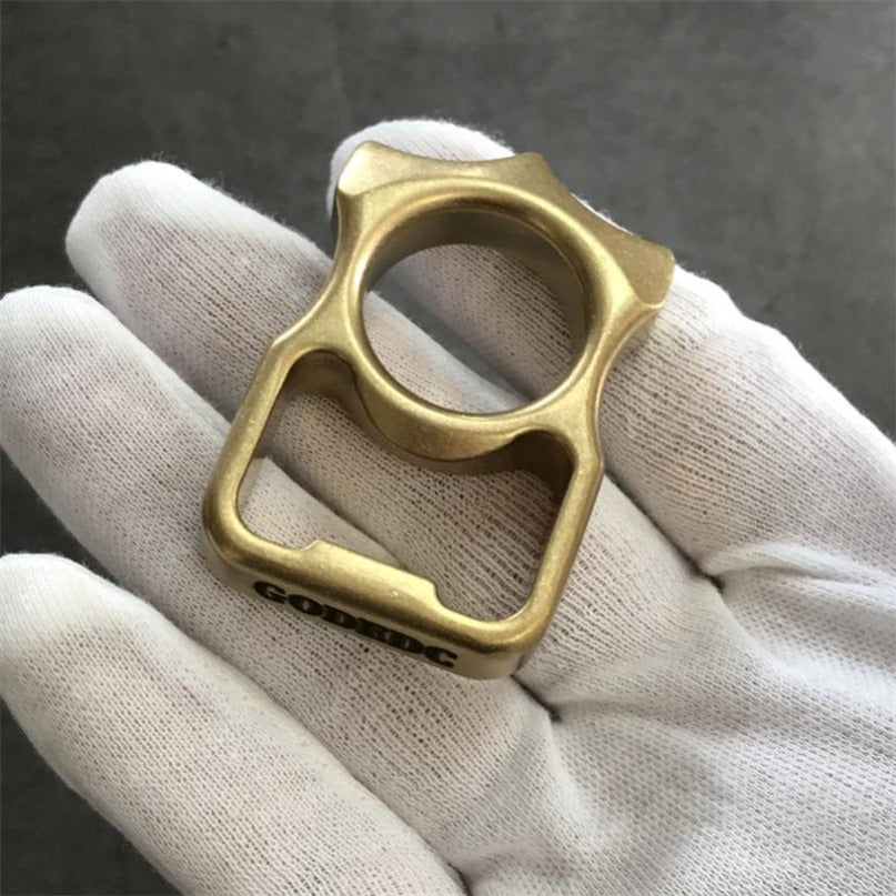 Brass Stonewashed Brass GOODEDC Bottle Opening EDC Keychain Tool