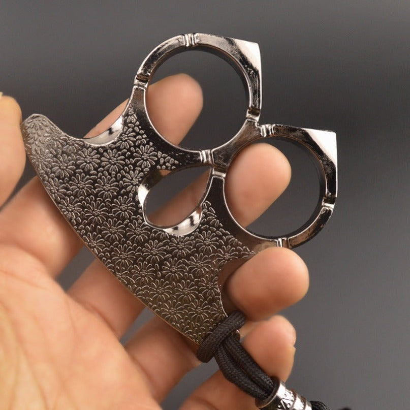 Zinc Alloy Two-Finger EDC Ring | Self-Defense Keychain & Bottle Opener