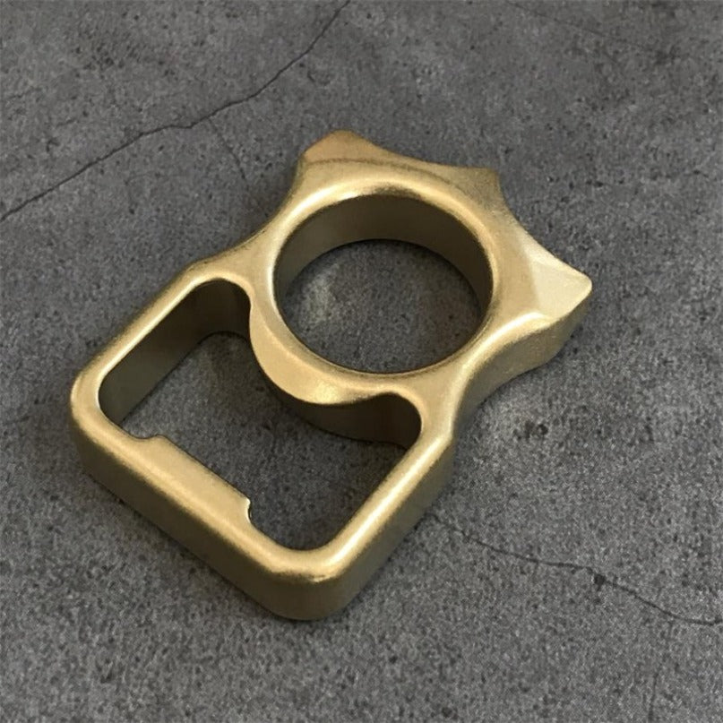 Brass Stonewashed Brass EDC Keychain Backpack Bottle Opener Tool