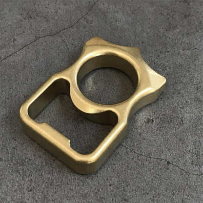 Brass Stonewashed Brass EDC Keychain Backpack Bottle Opener Tool