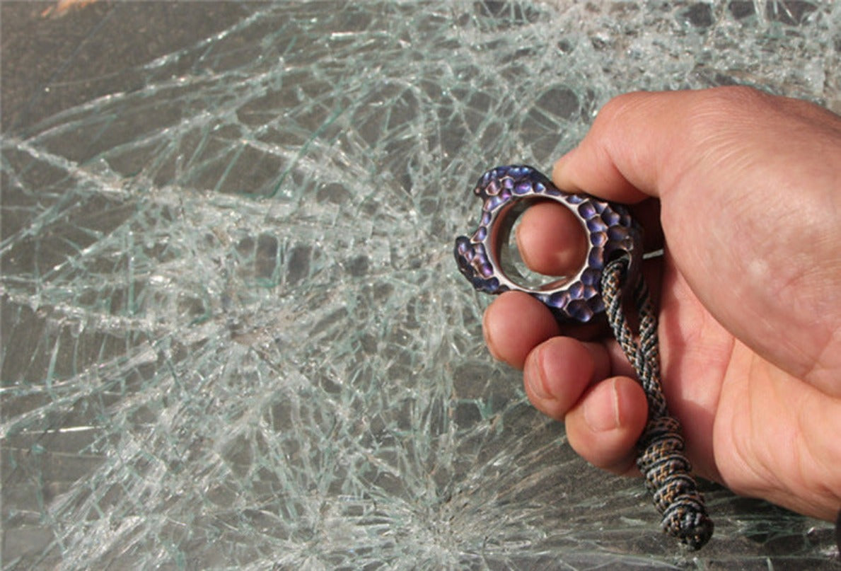Colorful Meteorite TC4 Titanium Safety Gear Broken Window Open Bottle EDC