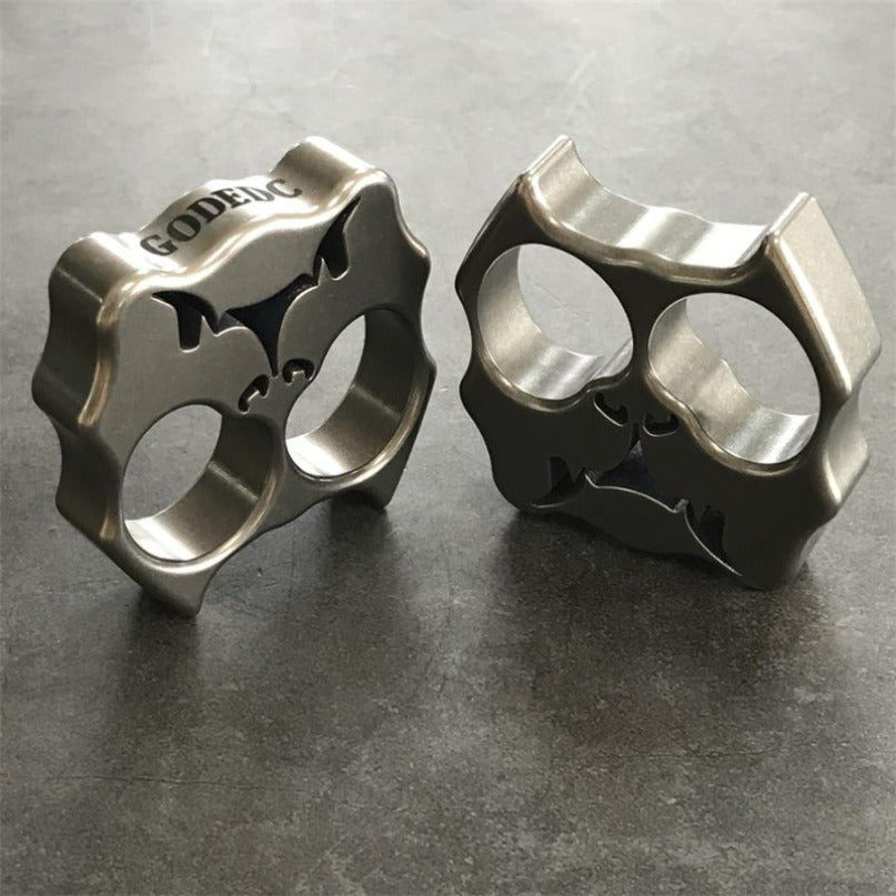 Titanium TC21 Titanium GODEDC Dog Head Two Hole Outdoor Tool