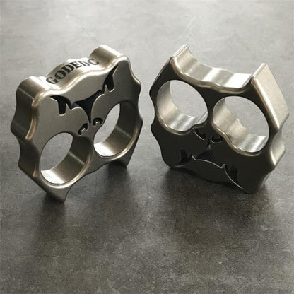 Titanium TC21 Titanium GODEDC Dog Head Two Hole Outdoor Tool