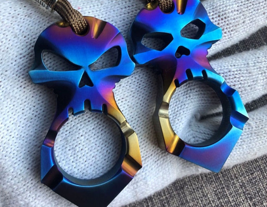Titanium Mini Skull Portable EDC Decoration Outdoor Tool Keychain