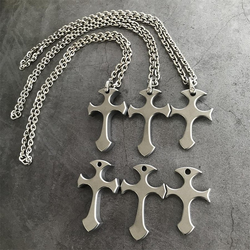 Titanium Alloy Cross Necklace Decoration
