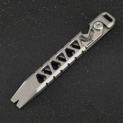 Titanium Alloy Multi-functional Crowbar Rope Knife Bottle Opener EDC
