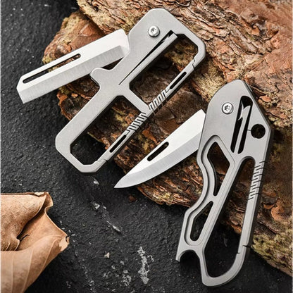 Titanium Alloy Key Chain Hang Buckle Mini Knife EDC