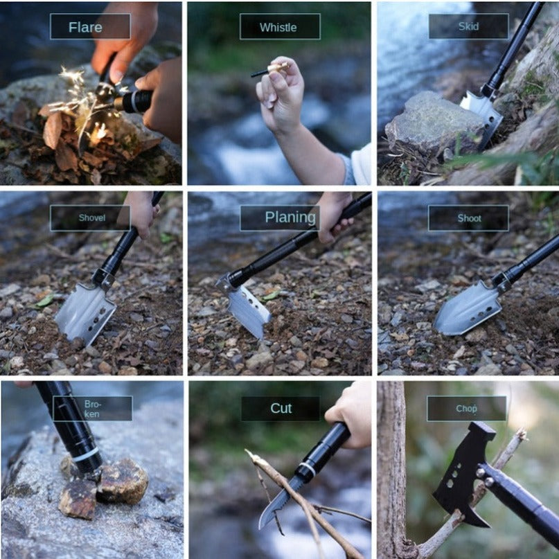 Multifunctional Outdoor Toolbox Knife Shovel Axe EDC