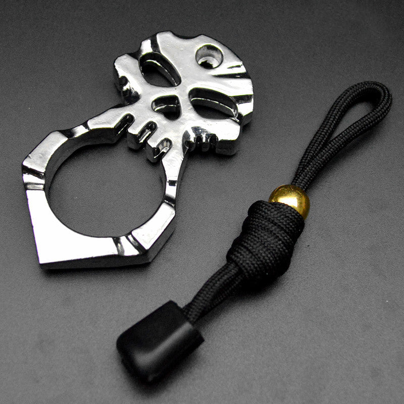Skull Love Heart Hole Single Finger Bottle Opener Outdoor Tool