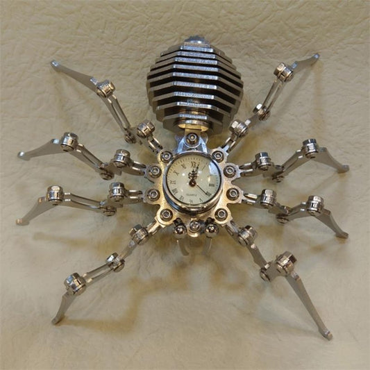 Mechanical Precision Stainless Steel Spider Clock