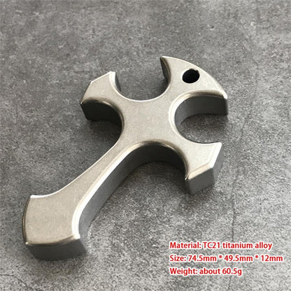 Titanium Alloy Cross Necklace Decoration