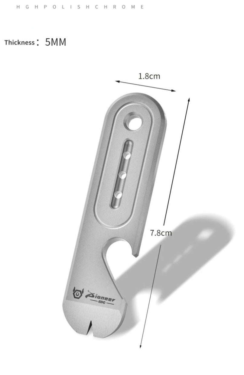 Portable Titanium Alloy Crowbar Key Pendant EDC