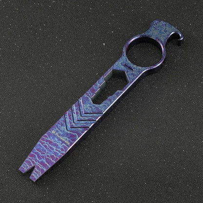 Titanium Multifunctional Titanium Alloy Crowbar Opener Wrench Screwdriver EDC