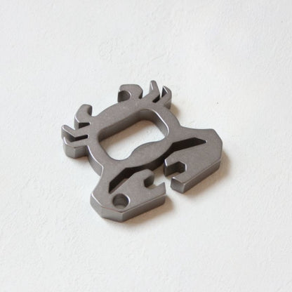 Crab Titanium Bottle Opener EDC Keychain Backpack Tool