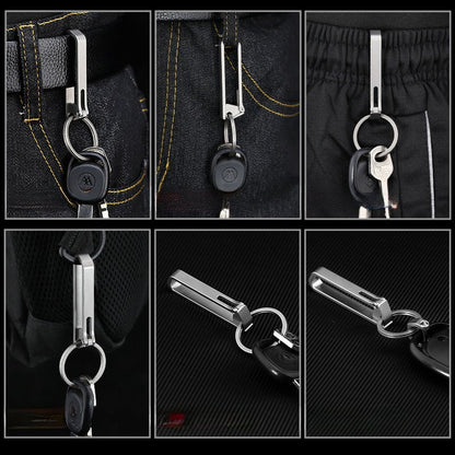 Titanium Portable Titanium Anti Loss Keychain Belt Clip Durable Outdoor Hook