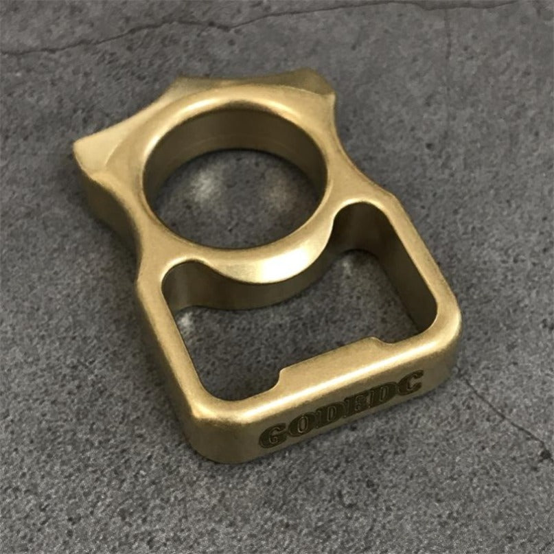 Brass Stonewashed Brass GOODEDC Bottle Opening EDC Keychain Tool