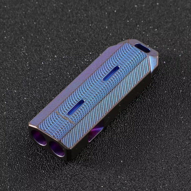 Titanium Alloy Explosive Sound Double Tube High Audio Whistle EDC