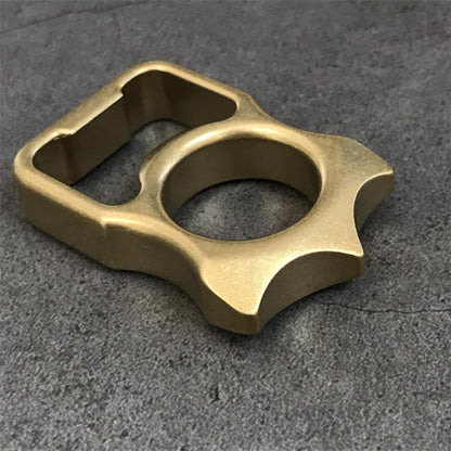 Stonewashed Brass EDC Keychain Backpack Bottle Opener Tool