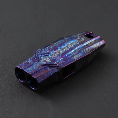 Titanium Alloy Double Tube Whistle Training Referee Pendant