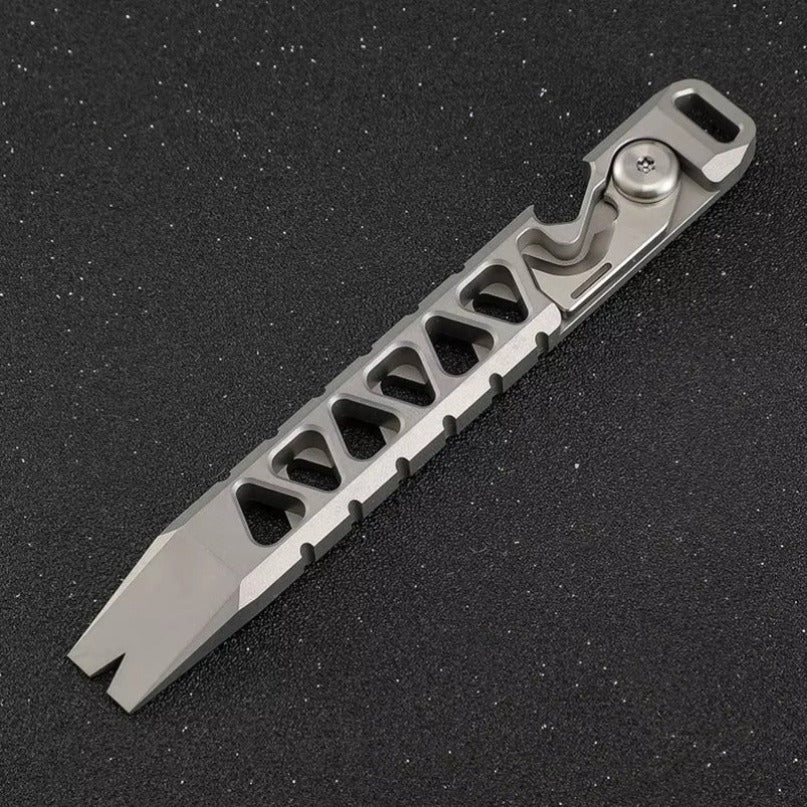 Titanium Alloy Multi-functional Crowbar Rope Knife Bottle Opener EDC
