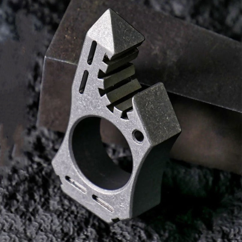 Titanium Bottle Opener Shark Outdoor EDC Backpack Keychain Tool