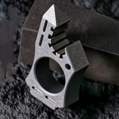 Titanium Bottle Opener Shark Outdoor EDC Backpack Keychain Tool