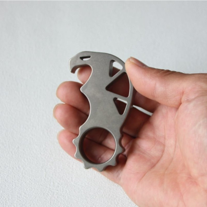 Titanium Monster Titanium Bottle Opener Multifunctional Keychain EDC Backpack Tool