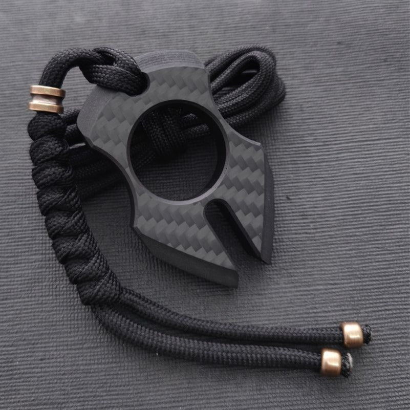 Carbon Fiber Various Styles Single Finger Keychain Backpack Outdoor Tool