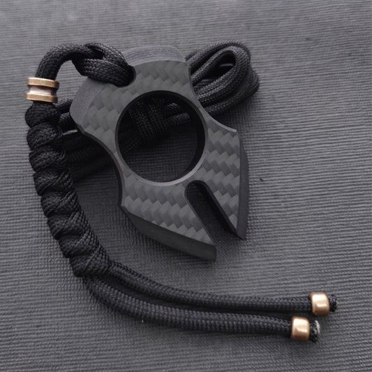 Carbon Fiber Various Styles Single Finger Keychain Backpack Outdoor Tool
