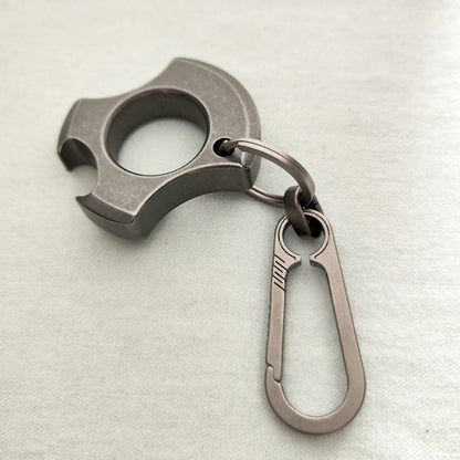TC4 Titanium Alloy Single Finger Keychain Opener EDC