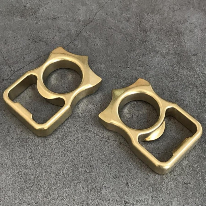 Brass Stonewashed Brass EDC Keychain Backpack Bottle Opener Tool