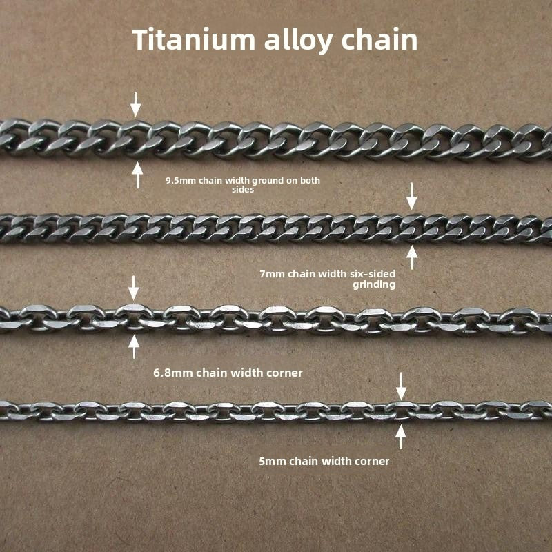 Pure Titanium Alloy Car Keychain Insurance Key Chain Jeans Hip Hop - Steel EDC Tools