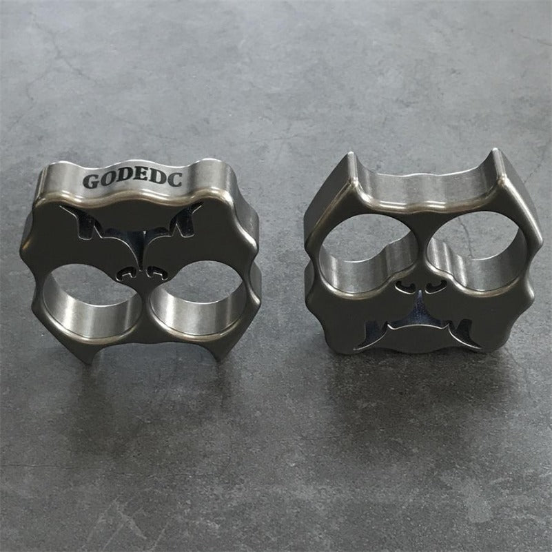 TC21 Titanium GODEDC Dog Head Two Hole Outdoor Tool