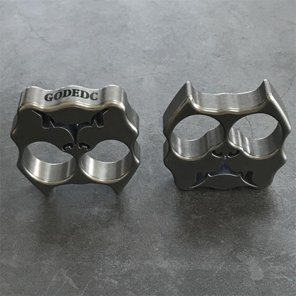 TC21 Titanium GODEDC Dog Head Two Hole Outdoor Tool