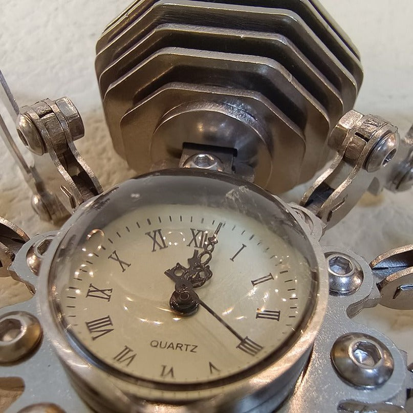 Mechanical Precision Stainless Steel Spider Clock