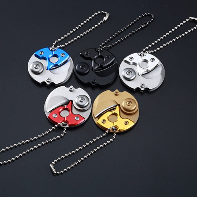 Mini Coin Knife Pendant Chain EDC