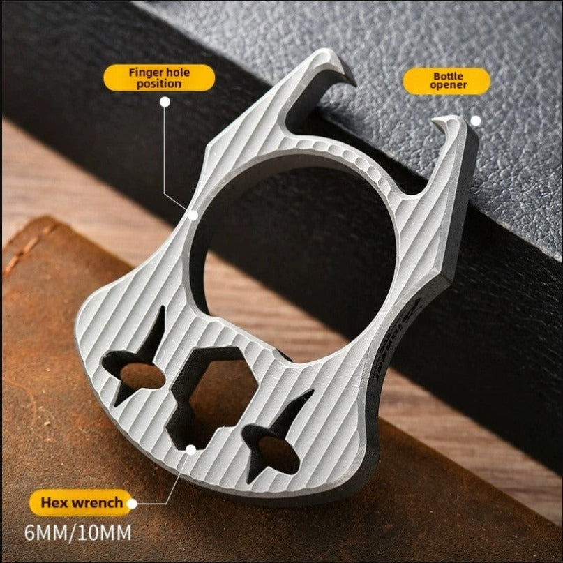 Titanium Mini Multifunctional Bottle Opener EDC Tool Keychain
