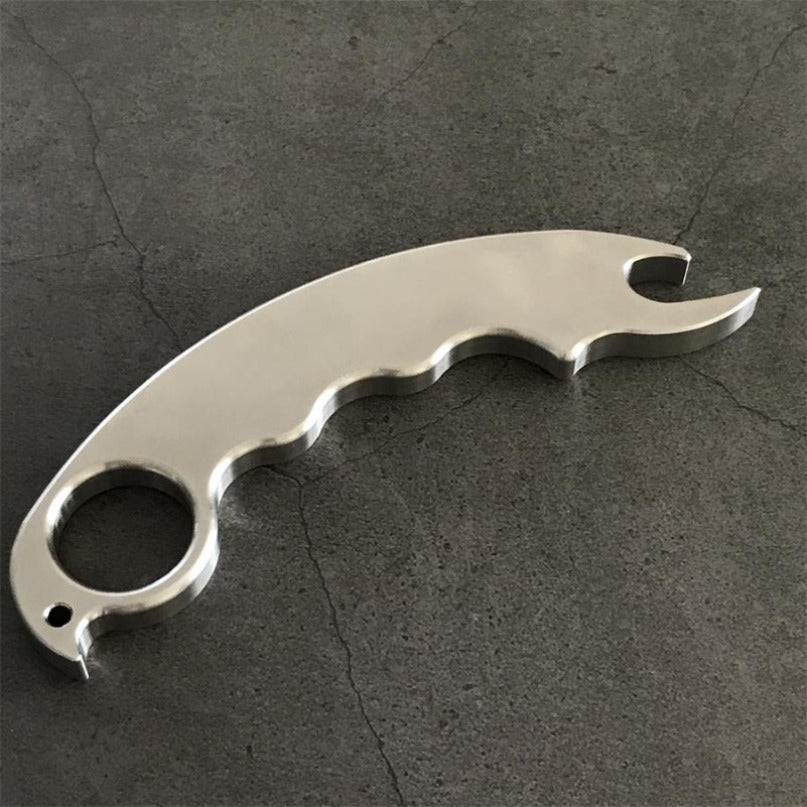 Stainless Steel EDC Tool Multifunctional Bottle Opener Outdoor Keychain Backpack