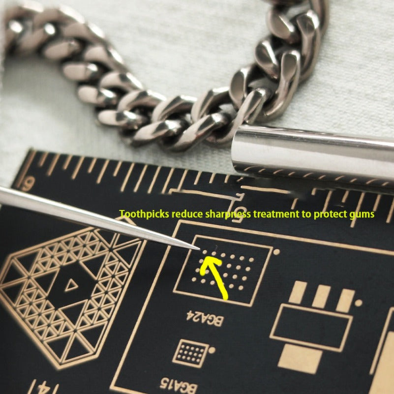 Titanium Chain 304 Steel Toothpick Portable EDC Tool
