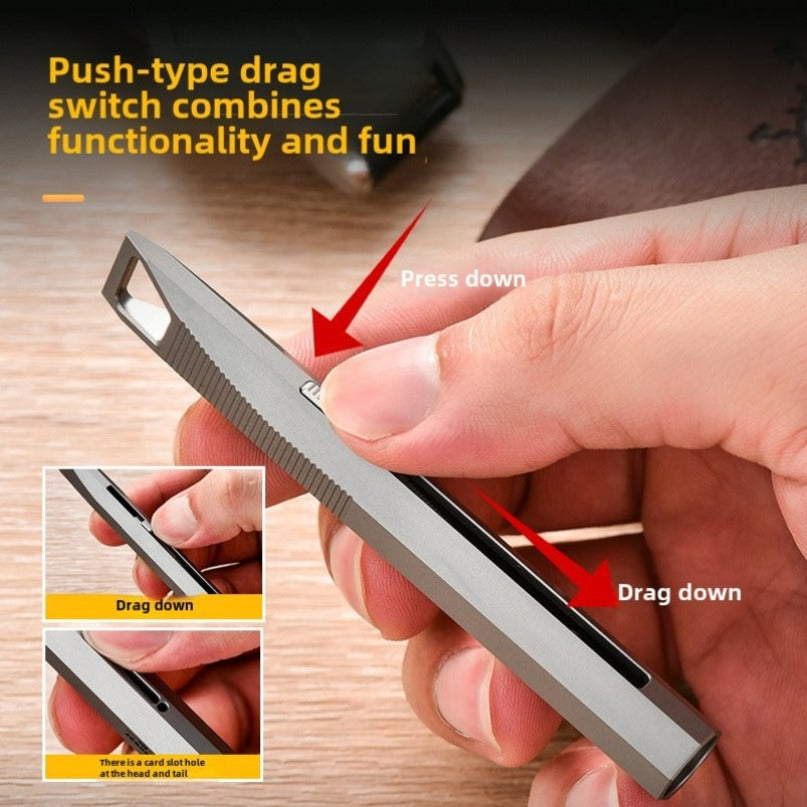 Titanium Alloy Sliding Decompression Safety Pen