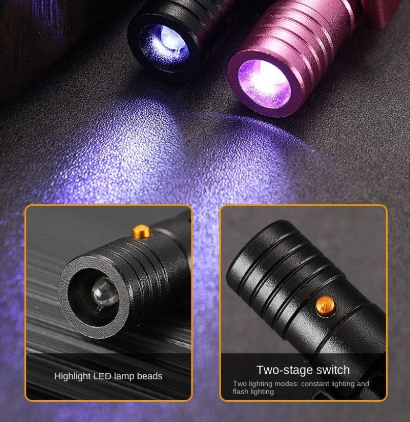 Multifunctional Pen LED Lighting Mini Knives Broken Window EDC