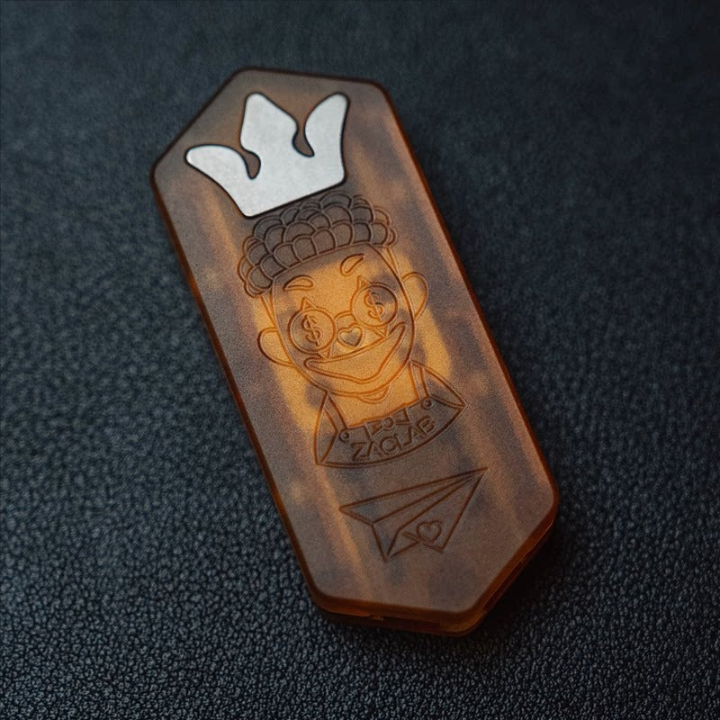 Zaclab PEI Small Plane Push Card Dream Boldly - Titanium EDC Tools