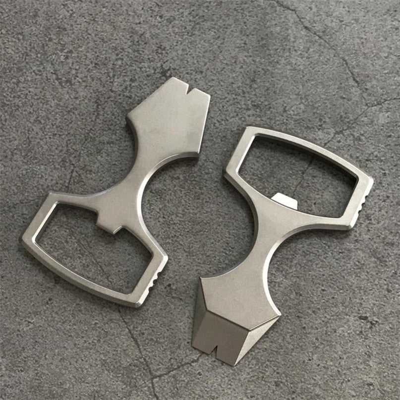 Titanium Mini Crowbar Keychain Steel Pry & Bottle Opener