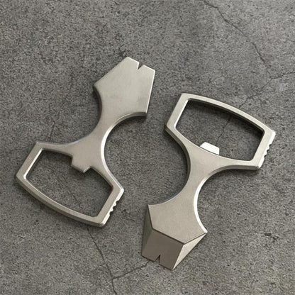 Titanium Mini Crowbar Keychain Steel Pry & Bottle Opener