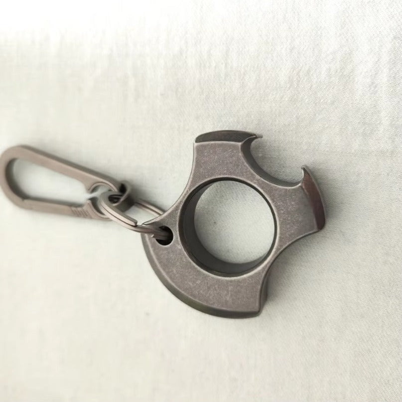 TC4 Titanium Alloy Single Finger Keychain Opener EDC