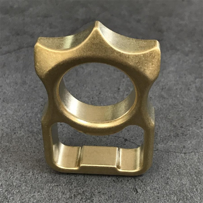 Stonewashed Brass EDC Keychain Backpack Bottle Opener Tool