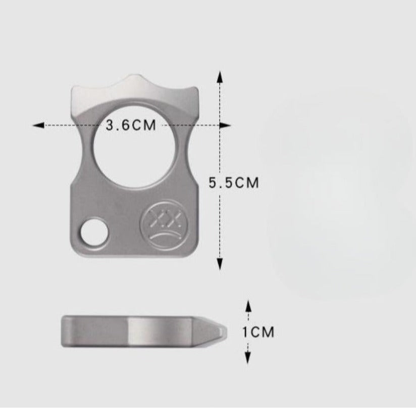 Sad Face Titanium One Finger EDC